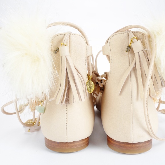 Alameda Turquesa Degas Pom Pom Flats - Size 36 - Picture 8 of 13